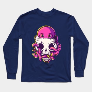 octopus and skull Long Sleeve T-Shirt